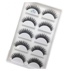 UAMOU 10/50 boîtes 5 paires 3D Vison Faux Cils cheveux naturels croix longue maquillage en désordre Faux Cils Extension maqui