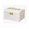 PU Leather Jewelry Storage Case Display Box Holder Organizer with Mirror Storage Box Lipstick Jewelry Nail Organizer