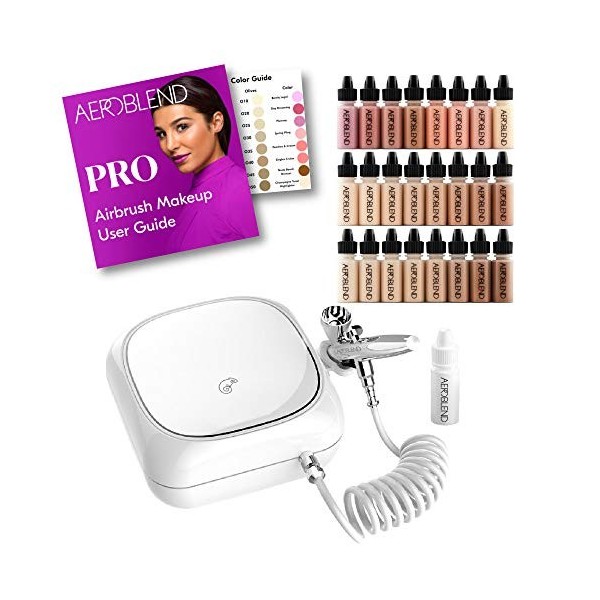 Aeroblend Airbrush maquillage PRO Starter Kit - professionnel cosmétiques Airbrush maquillage System - 24 couleur