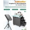 Sxhlseller Valise mobile à roulettes 3 en 1 - Avec accoudoir, établi et tiroir - Multifonction - Pour tatouage, coiffeur, ong