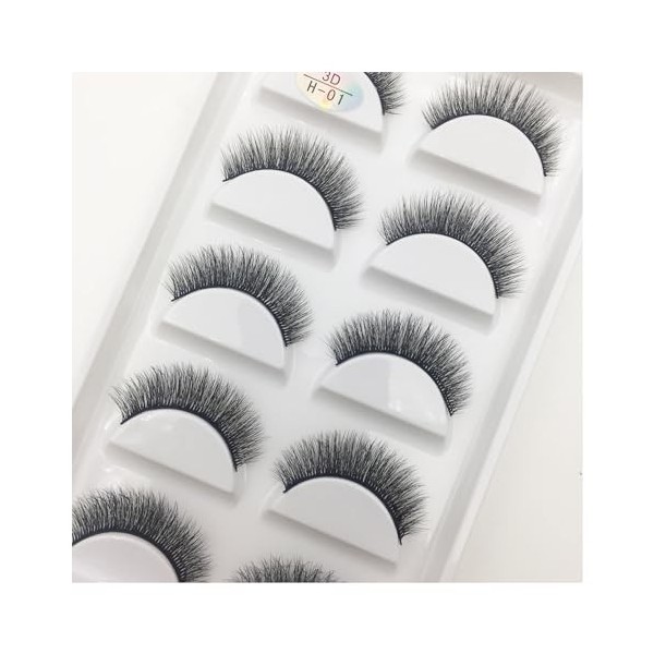 UAMOU 16 Style 10/50 boîtes 3D Cils de vison naturel croix Faux Cils longs maquillage en désordre Cils Faux Cils Maquillaje C