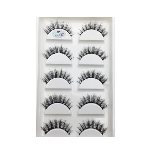 UAMOU 16 Style 10/50 boîtes 3D Cils de vison naturel croix Faux Cils longs maquillage en désordre Cils Faux Cils Maquillaje C