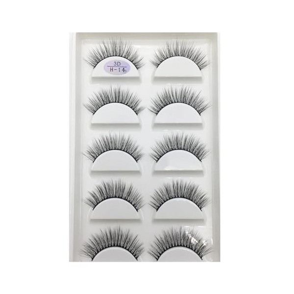 UAMOU 16 Style 10/50 boîtes 3D Cils de vison naturel croix Faux Cils longs maquillage en désordre Cils Faux Cils Maquillaje C