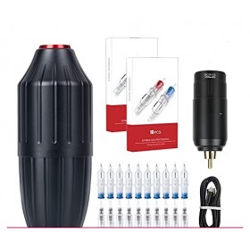 EODUDOS Machine à Tatouage Paquet dalimentation sans Fil Batterie de Batterie RCA Machine Tatouage Kit de mitrailleuses de T