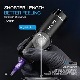 Stylo de Tatouage Professionnel Moteur Sans Balais Machine à Tatouer Batterie 1520mAh Machine Rotative Permanente de Cartouch