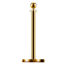 2PCS Barrières de contrôle des foules Queue ligne corde Barrières for fêtes, corde de velours rouge, 36 pouces dor Stanchion