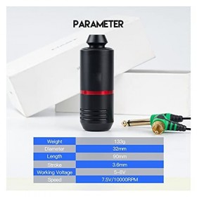 Machine à Tatouer, Tatouage Rotary Pen Machine Noreless Moteur Permanent Maquillage Cartouches de cartouches Mast sans fil 