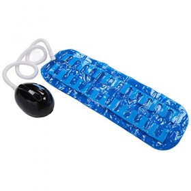 Tapis de Massage à Bulles pour Baignoire, Masseur Thermique avec Télécommande Noire, Antidérapant, Réduit la Graisse, Soulage