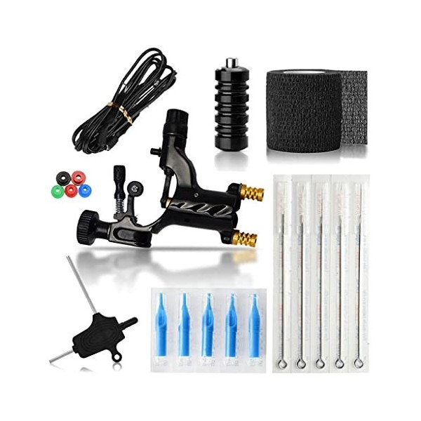 FEER Kits de Machine Tatouage Stylo Rotatif dalimentation avec Cartouches Aiguilles Machine Maquillage pour Artiste débutant