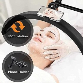 Eyelash LED Floor Light, Estheticians Light, Tattoo Light Dimmable 3000-6000K 45W LED Lighting Kit for Beauty, Skincare, Lash