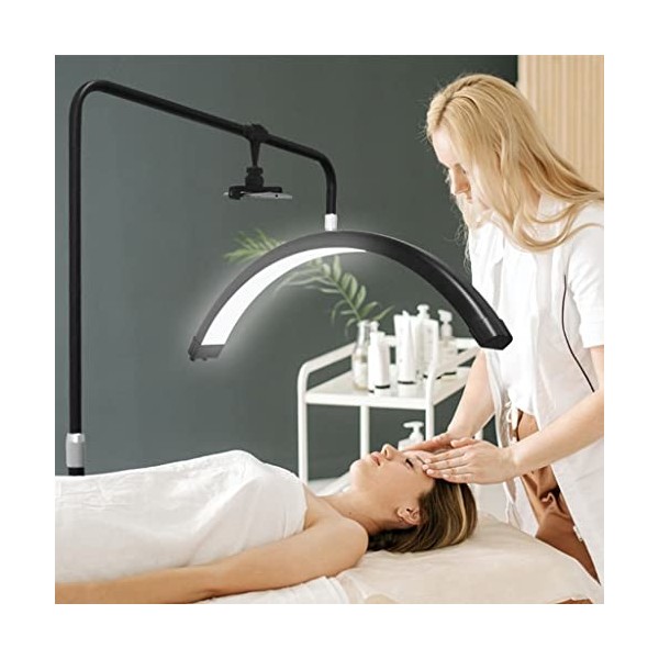 Floor Light for Eyelash Extensions, Half Moon LED Light, Color Temperature/Brightness Adjustment, 360°Rotation, Lash Lamp for