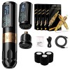 MAXSMLZT Kit Stylo Machine tatouer sans Fil Stylo Tatouage Rotatif Machine stilo Batterie sans Fil Tatouage 2400 mah Batterie