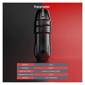 EODUDOS Machine à Tatouage avec Batterie sans Fil Tatouage Machine à Tatouage de Tatouage sans Fil Accessoires de Machine de 