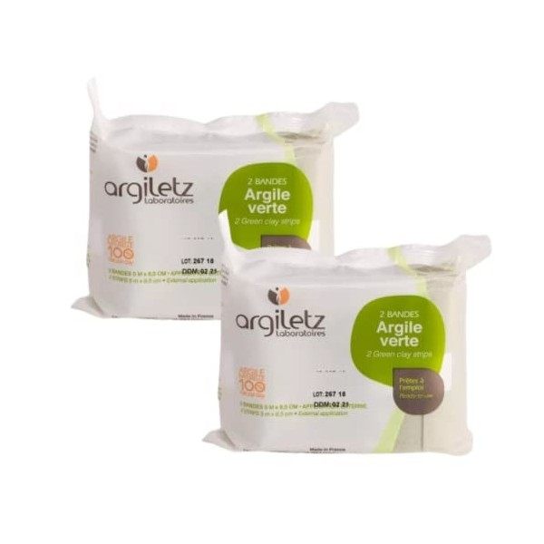  ARCILIA Argiletz - 2 PACKS de 2 bandes dargiles verte biodégradables - 5m x 8,5 cm