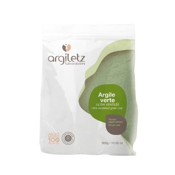  ARCILIA Argiletz - LOT DE 2 - Argile Verte Ultra Ventilée 300 g - bain dargile, cure, cataplasmes, emplâtres, bio, argile 