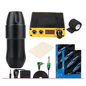 Machines à tatouage Tatouage Machine de tatouage Moteur Rotary Pen Maquillage Mini Alimentation avec kit daiguilles de la ca