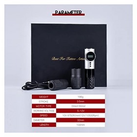 Machines à tatouage Porte-stylo à tatouage sans fil en porcelaine Batterie LED avec maquillage permanent daffichage portable