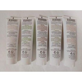 Masques à largile - Lot de 5 tubes de 100 gr - Masques Argiletz - Argiles de couleurs - Argile blanche, jaune, verte, rouge 