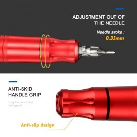 SJYDQ Kit de Machine à tatouer for débutant, Ensemble Complet de stylos rotatifs avec 10 Cartouches daiguilles, Fournitures ...