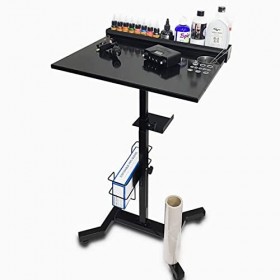 Table de Travail réglable pour Tatouages, Support de Poste de Travail Mobile Amovible, Table de Bureau de Tatouage réglable e...