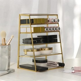 Metal Makeup Rack Lipstick Organizer Pressed Powder Holder Multilayer Storage Rack Jewelry Display Rack Color : A Size : 18 ...