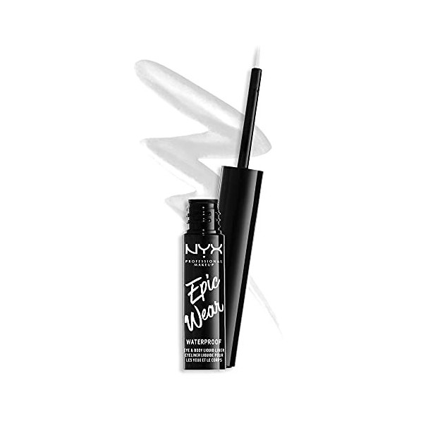 NYX PROFESSIONAL MAKEUP Epic Wear Semi Perm Lqd Lnr Black Eyeliner, 01 Black, 3.50 ml Lot de 1 