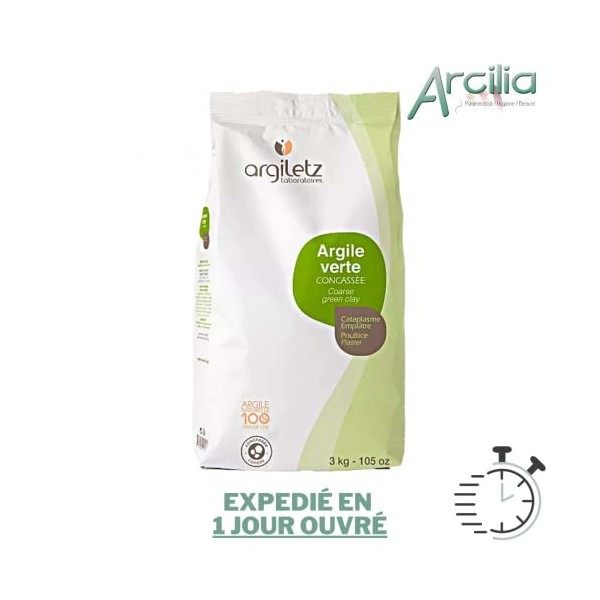  ARCILIA Argiletz - Argile Verte - Grain de Concassée - Sachet 3kg