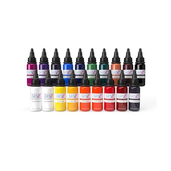 INTENZE Colore Set 30ml – Intenze Colore Set 19 teil. – Loriginale:colori resistenti e assolutamente sterili–Inchiostro pe