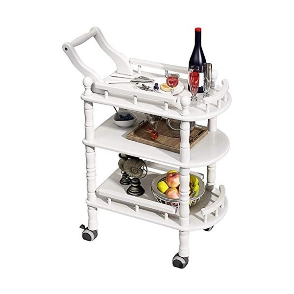 Dessertes et Îlots Cuisine Accueil Bar & service Chariots Bar Chariots for la barre Accueil Panier avec rangement 3 Tier Drin