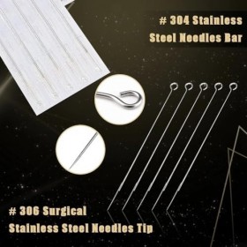 SJYDQ Ensemble Complet de Tatouage, Machines à tatouer à Bobine, poignées dalimentation for débutant, Outils dart corporel, M...