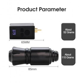 SJYDQ Ensemble de Machine à tatouer professionnelle à fusée, alimentation électrique sans fil avec 10 cartouches daiguilles, ...