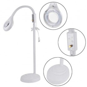 LED 5X Magnifying Glass Floor Lamp - Magnifier with Light for Reading,Tasks,Crafts,Skincare Beauty Cosmetic Makeup Manicure T