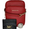 Michael Kors Jet Set Travel Signature Sac de transport en PVC Taille M, Signature Mk Dk Blush en poudre