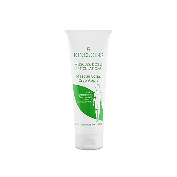 KINÉSOINS - Masque Argile pour le Corps - Cryo, effet Froid - 250 ml