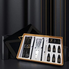 M Ellie Kit de microblading Premium – Comprend 6 pigments, un pied à coulisse et un stylo de microblading autoclave, des lame