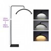 Lampadaire LED, lampe de beauté demi-lune, 40w Lash Extension Lampadaire Dimmable 3200-5600k Kit déclairage de beauté pour t