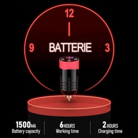 SJYDQ Kit de tatouage Kit de stylo de tatouage, Kit de machine à tatouer sans fil avec alimentation de tatouage et 40 aiguill...