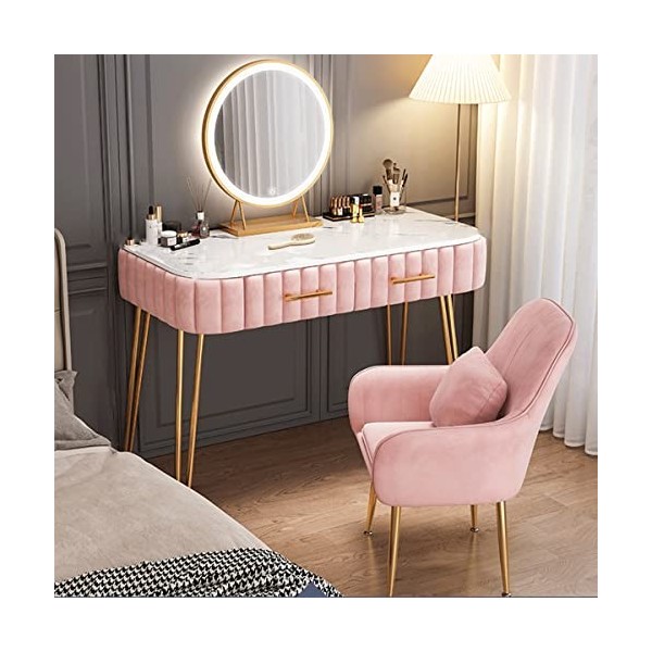 Générique Table de Maquillage Grande Capacité,Coiffeuses de Chambre Dadulte Style Minimaliste Moderne,avec Miroir Haute Défi