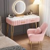 Générique Table de Maquillage Grande Capacité,Coiffeuses de Chambre Dadulte Style Minimaliste Moderne,avec Miroir Haute Défi