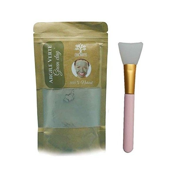 Argile PURE en Poudre 100% naturelle avec Spatule - Purifiante et Tonifiante pour cheveux et visage - du Maroc 200G 200 G 