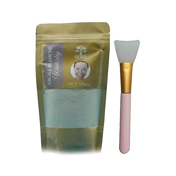 Argile PURE en Poudre 100% naturelle avec Spatule - Purifiante et Tonifiante pour cheveux et visage - du Maroc 200G 200 G 