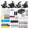 SJYDQ Kit de Tatouage, Machines à tatouer, Pistolet avec Encre, Alimentation électrique, poignées de Tatouage, Art corporel, 