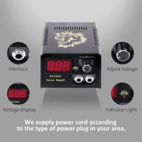 SJYDQ Kit de Tatouage, Machines à tatouer, Pistolet avec Encre, Alimentation électrique, poignées de Tatouage, Art corporel, ...