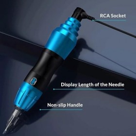 SJYDQ Ensemble de Machine à tatouer Bleue, Stylo de Tatouage sans Fil, Alimentation électrique, Kit de Stylo de Tatouage Rota...