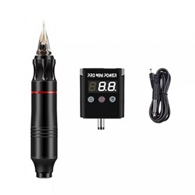 HOUKAI Machine de Tatouage Rechargeable Ensemble dalimentation de Tatouage sans Fil for la Batterie sans Fil for Stylo à Tat