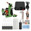 FEER Kit de Tatouage Ensemble Complet Machines à tatouer Encres dalimentation Noires Accessoires pigmentés pour Les débutant