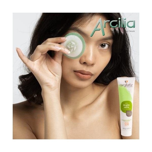  ARCILIA Argiletz - Masque dArgile Verte - Lot de 2 tubes de 100 g - Soin Beauté