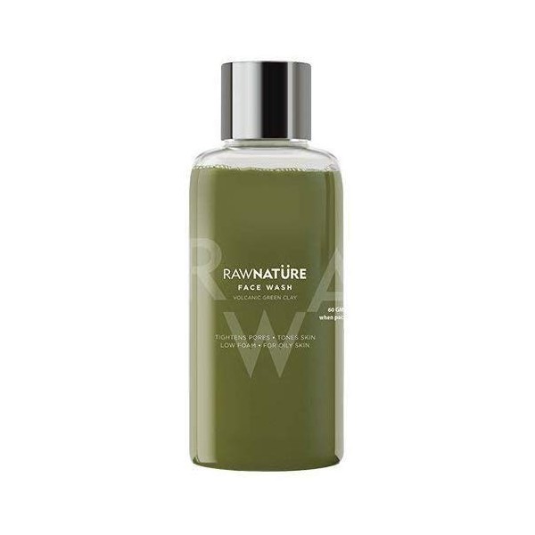 Glamorous Hub Raw Nature Nettoyant pour le visage Argile volcanique verte naturelle 60 g peau grasse appropriée 