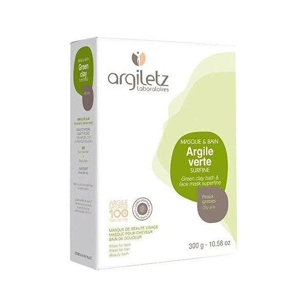 ARGILETZ - Poudre DArgile Verte Surfine 300G - Lot De 3