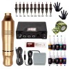 MGWYE Kits de Tatouage Tatouage Alimentation Rotary Pen avec Cartouches Aigules MAQUEUR PRUMERES MAQUET Color : Gold 